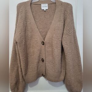 Pink Rose Button Up Cardigan
